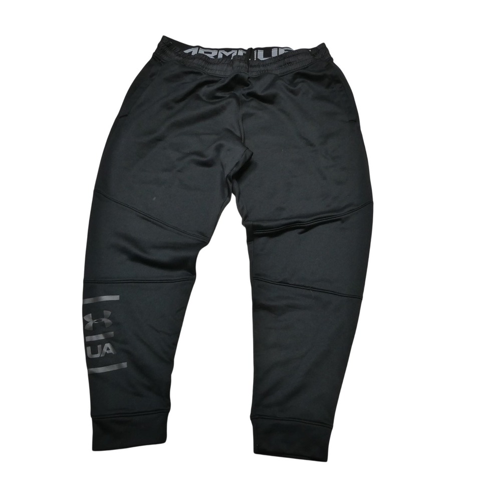 Under Armour Sweatpants Mens XL Black ColdGear Fleece Joggers Thermal Athletic